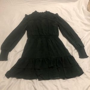 Dynamite Snakeprint Shirred Waist Dress